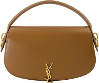 Saint Laurent Tassen, Dames, Bruin, ONE Size, Leer, Le Sac Voltaire