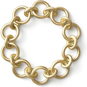 Shihara 18K yellow gold link 02 ring - women - 18kt Yellow Gold - 3