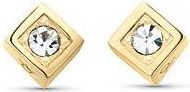 Calvin Klein Pendientes De Bot&oacute;n De Cristal Con Forma De Cubo Esculpido