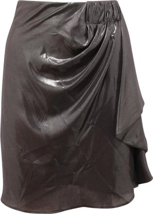 Pinko Pinko, Rokken, Dames, Grijs, L, Bandura Georgette Laminated Rok