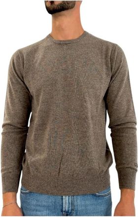 Saint Barth Maglione a maglia rasata fn. 12 - Heren - Ronde hals truien - Bruin - S - Wol - Truien & Vesten