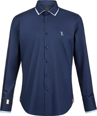 Billionaire Boys Club Shirt Slim Fit - Heren - Casual Overhemden - Blauw - XS - Katoen - Overhemden