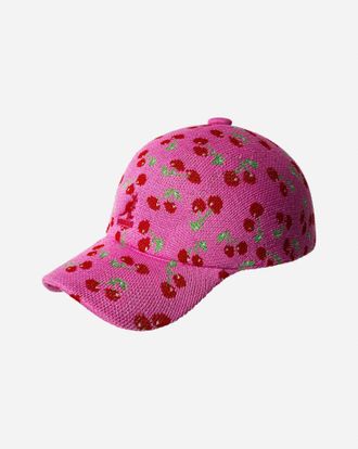 Kangol Unisex Tropic Cherry Knit Baseball Hat In Bright Fuschia