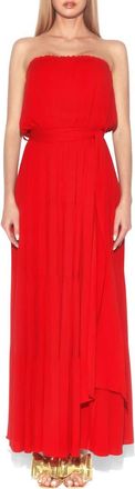 Meghan Fabulous Makena Strapless Maxi Dress in Cherry at Nordstrom Rack, Size Medium