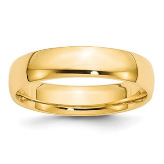 Diamond2Deal 14k Yellow Gold 5mm Lightweight Comfort Fit Wedding Band Ring