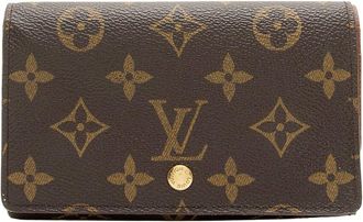Louis Vuitton Brown Monogram Canvas Porte Monnaie Tresor Wallet (Authentic Pre-Loved)