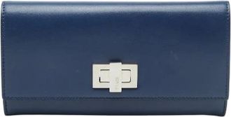 Fendi Pre-owned Wallets, female, Blue, Size: ONE SIZE Pre-owned Leather wallets