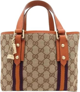 Gucci Pre-owned Sherry Line Handtas - Dames - Vintage Handtas - Veelkleurig - ONE Size - Leer - Vintage