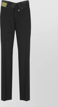 Maison Margiela wide leg wool blend trousers belt loops