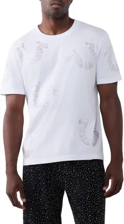 True Religion Wrapped Crystal Logo Graphic T-Shirt in Optic White at Nordstrom, Size Xxx-Large