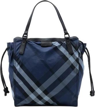 Burberry Pre-owned Buckleigh Tote - Dames - Vintage Schoudertas - Blauw - ONE Size - Leer - Vintage