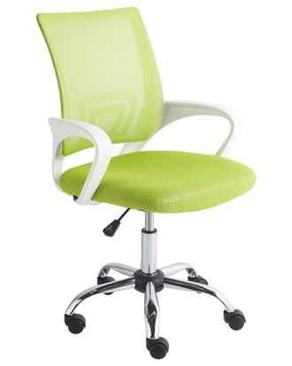 Beliani Beliani - Sedia Girevole Da Ufficio Con Schienale Reclinabile Regolabile In Altezza Verde Lime Solid