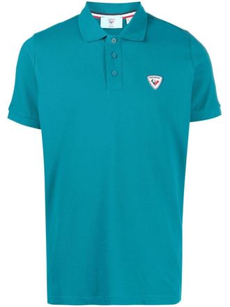 Rossignol logo-applique polo shirt - men - Cotton - S - Blue