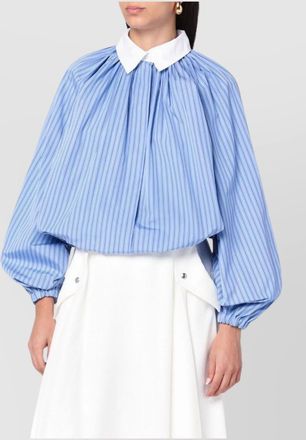 Patou striped balloon sleeve shirt