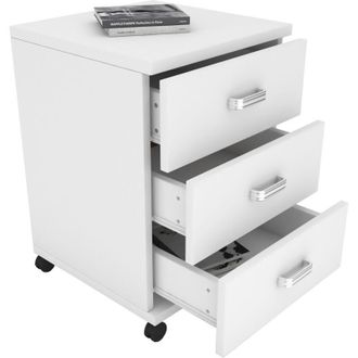 ebuy24 Ebuy24 - Vcm Roll Container Contenedor Lateral Con Cajones Dimensiones Aprox. Al. 58 X An. 45 X T. 44 Cm Contenedor De Oficina - Tobila (blanco)