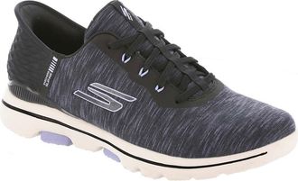 Skechers Womens Go Golf Walk 5 Hands Free Slip-ins Sneaker, Black/Lavender, 9