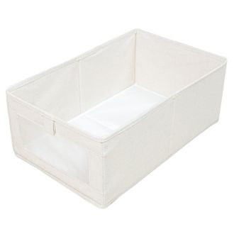 OEM Caj&oacute;n De Almacenamiento De 2 Piezas Con Ventana Transparente, Caja De Almacenamiento, Armario Para Ropa Blanca, Lavadora, Juguetes, Libros (blanco Rot