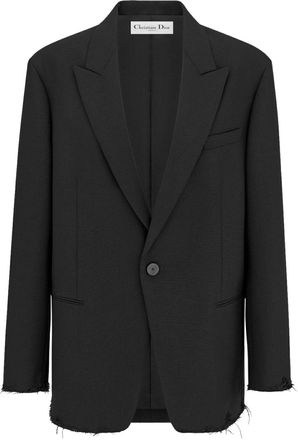 Dior BLACK WOOL AND MOHAIR OVERSIZED BLAZER - Christian Dior - Woman