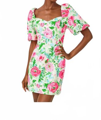 Lilly Pulitzer Justina Skirted Romper In Poppy Party