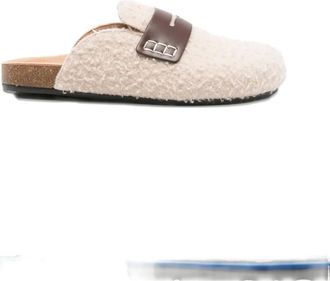 J.W.Anderson Lammy muiltjes met leren detail - Beige