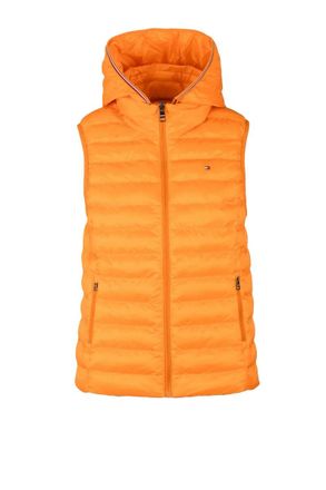 Tommy Hilfiger Orange Polyester Womens Padded Gilet