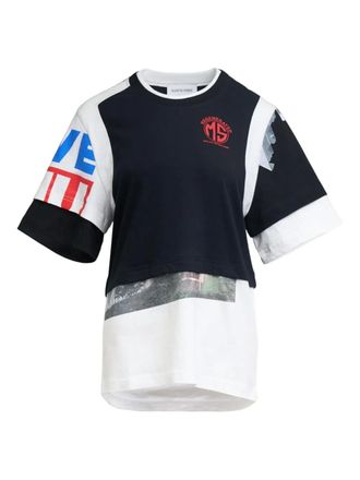 Marine Serre Gelaagd T-shirt - Zwart