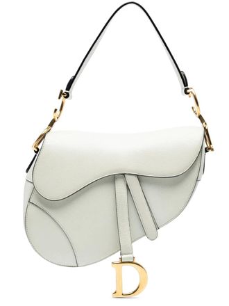 Dior 2018 Grained Calfskin Saddle Bag shoulder bag - Bianco