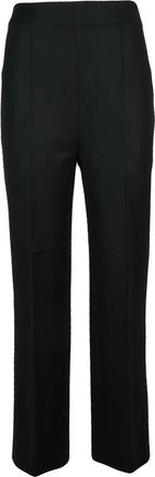 Alberta Ferretti Straight-Leg Trousers with Mid-Rise Waist and Seam Detailing