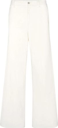 Philipp Plein Velvet Wide Leg Broeken - Heren - Wijde Broeken - Wit - 2XL - Katoen - Broeken