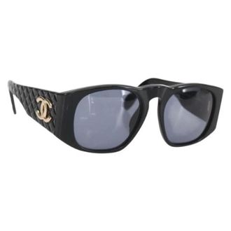 Chanel Pre-owned Accessories, female, Black, Size: ONE SIZE Pre-owned Plastic Sunglasses