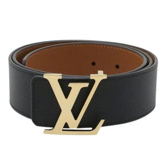 Louis Vuitton Pre-owned Belts, male, Black, Size: ONE SIZE Pre-owned Vintage Leather Belt