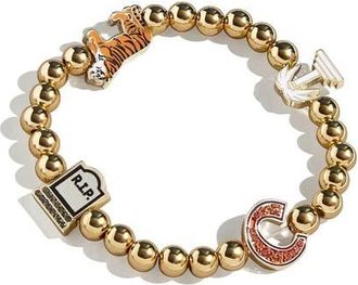 BaubleBar Clemson Tigers Mixed Icon Pisa Bracelet in Gold at Nordstrom