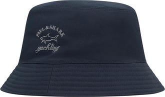 Paul & Shark Accessoires, Heren, Blauw, L, Polyester, Logo Detail Polyester Bucket Hat