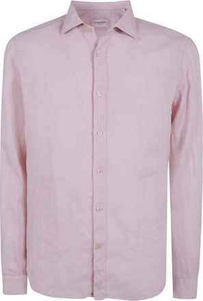 Tintoria Mattei Linnen Overhemd - Heren - Casual Overhemden - Roze - 2XL - Linnen - Overhemden