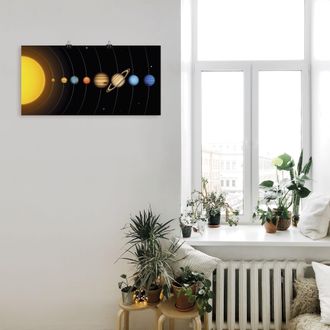 Artland Wandbild »Vector Sonnensystem mit Planeten« Sonnensystem 1 Stk. tlg. als Alubild, Outdoorbild, Leinwandbild, Poster, Wandaufkleber