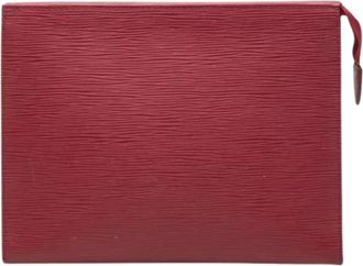 Louis Vuitton Pre-owned Toiletry Pouch 26 - Dames - Vintage Clutch - Rood - ONE Size - Leer - Vintage