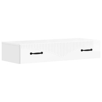 vidaXL Mesa Lateral Montada En La Pared Brillante 87,5 X 34,5 X 17 Cm Vidaxl