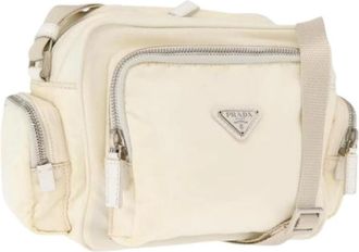 Prada Pre-owned Cross Body Bags, female, White, Size: ONE SIZE Pre-owned Vintage Cross Body Bag