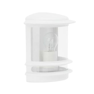 Brilliant Aplique de exterior en metal, polipropileno blanco 25cm
