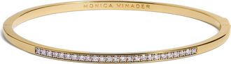 Monica Vinader Essential Lab Grown Diamond Bangle in 18K Gold Vermeil /Diamond at Nordstrom, Size Medium