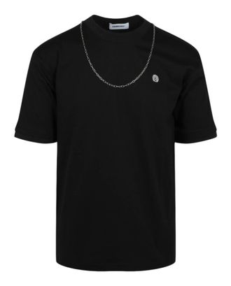 AMBUSH Mens Chain-Detail T-Shirt In Black