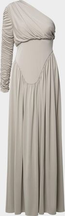 Et Ochs Doutzen Ruched Basque-Waist Jersey Gown