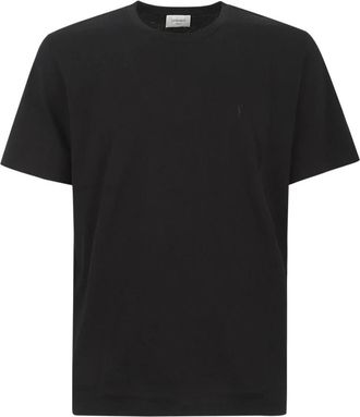 Saint Laurent Cassandre T-shirt - Heren - T-shirts - Zwart - L - Katoen - Tops