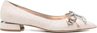 Jimmy Choo London Golden Auria Ballet Flats