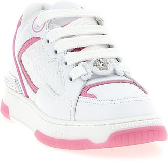 Versace Womens Multicolor Calfskin Athletic Sneakers