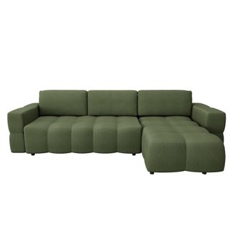 Sia Home Sof&aacute; convertible de esquina derecha 5plazas tejido trenzado verde