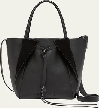 Gabriela Hearst Marija Small Wing Fold Leather Tote Bag