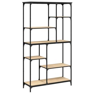 vidaXL Estanter&iacute;a Madera Ingenier&iacute;a Acero Roble Sonoma 99x35,5x176 Cm Vidaxl