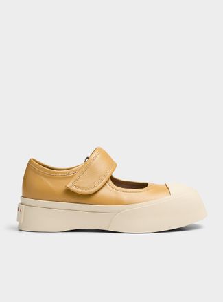 Marni Womens Caramel leather platform Mary Janes