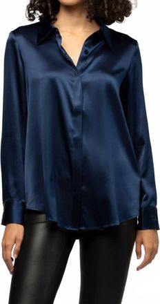 Max & Moi Womens Perlegging Button Down Shirt In Black
